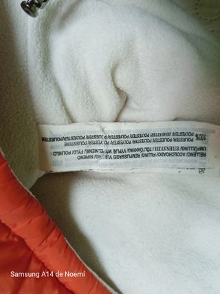 Chaleco acolchado vintage naranja hombre