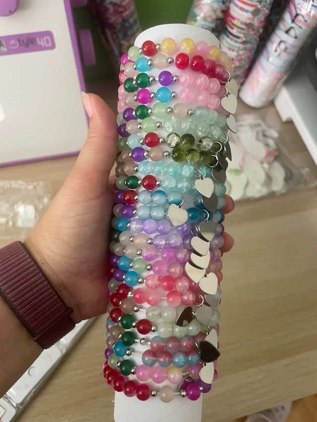 24 Pulseras Multicolor Corazón