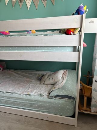 Litera madera blanca Lufe