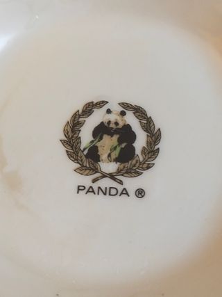 Frutero de porcelana con pie