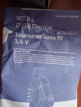 Destornillador eléctrico 3.6V. No funciona.