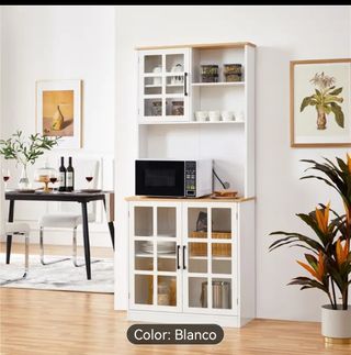 Alacena Cocina Blanca y madera. Producto nuevo.