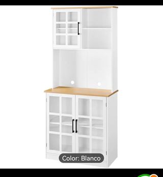 Alacena Cocina Blanca y madera. Producto nuevo.