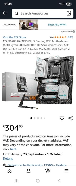 MSI X670E GAMING PLUS Gaming WiFi placa base
