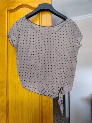 Camisa lunares marrón y negro