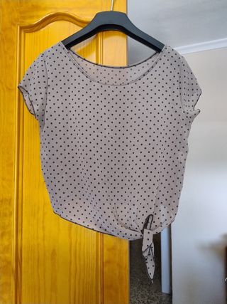 Camisa lunares marrón y negro