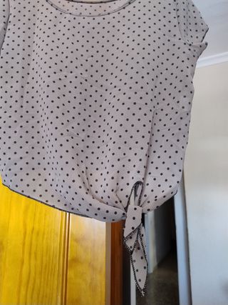 Camisa lunares marrón y negro