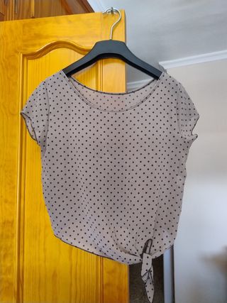 Camisa lunares marrón y negro