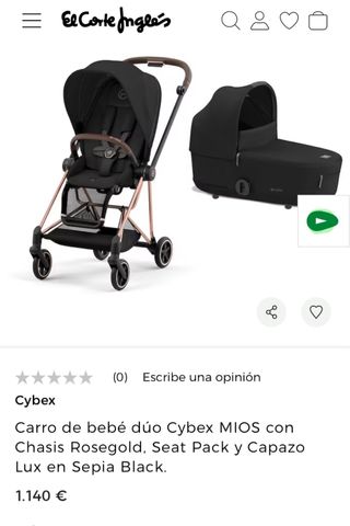Carrito Bebé Cybex Mios Negro