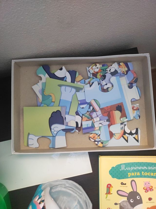 Puzzle Bluey Gigante Doble Cara,Regalo juego 