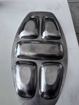 Vassoio Alessi Acciaio Inox 5 Scomparti