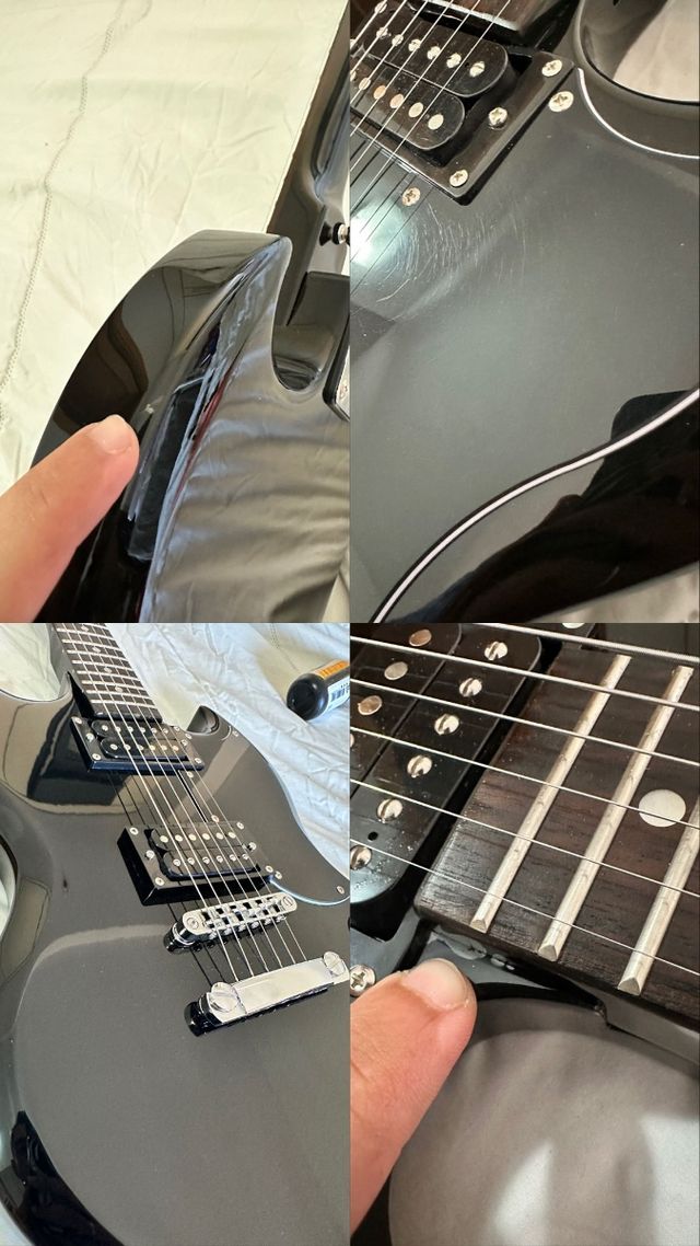 Guitarra Harley Benton DC-200 BK Negra