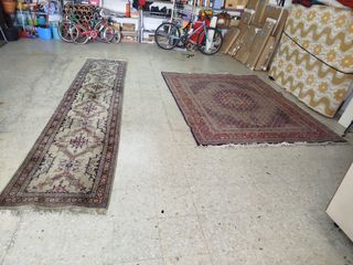 Alfombra persa 3,75m x 0,75m lana beige