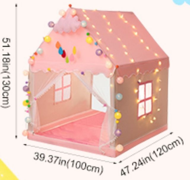 Casa infantil rosa y gris