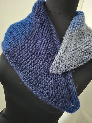 Sciarpa Bandana sfumature blu e grigie