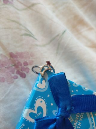 Anillo Estrella y Luna Plateado