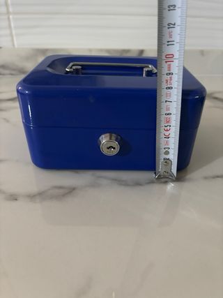 Caja de seguridad azul metálica