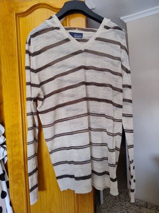 Jersey Zara Man Rayas Transparentes