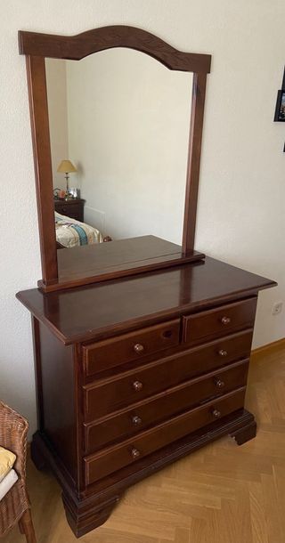 Dormitorio matrimonio madera y forja