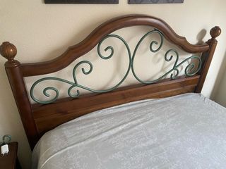 Dormitorio matrimonio madera y forja