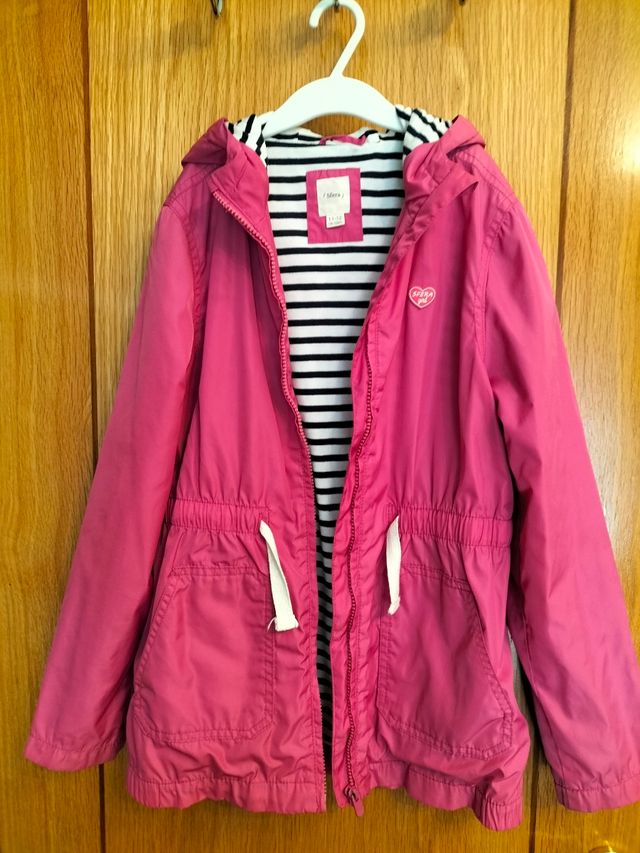 Chubasquero rosa fino niña talla 11 años