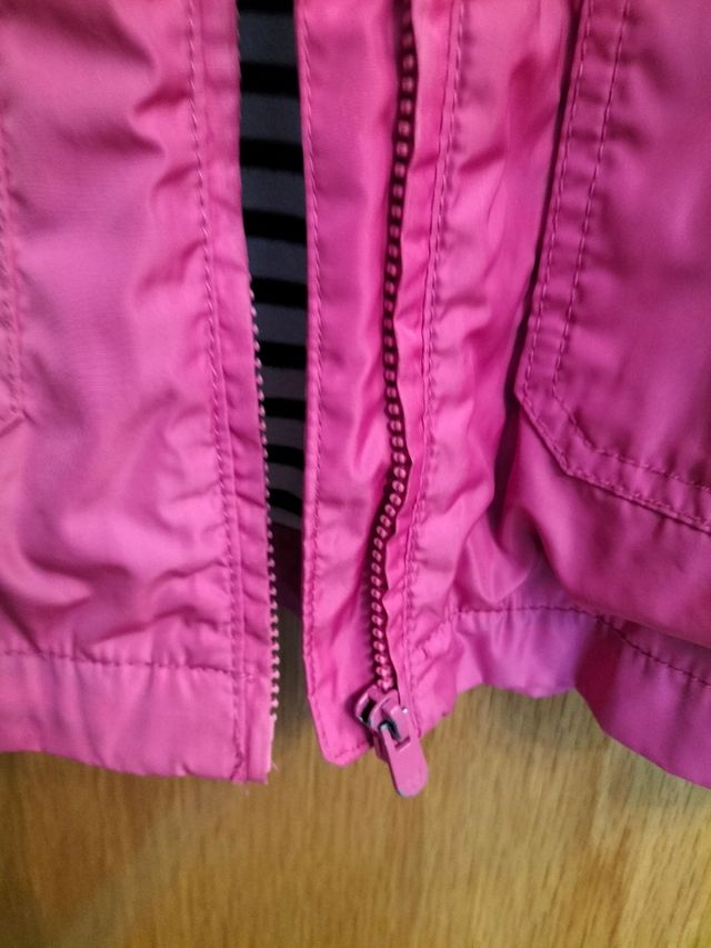 Chubasquero rosa fino niña talla 11 años