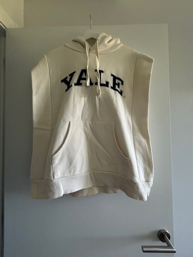 Sudadera Chaleco Yale Zara Beige