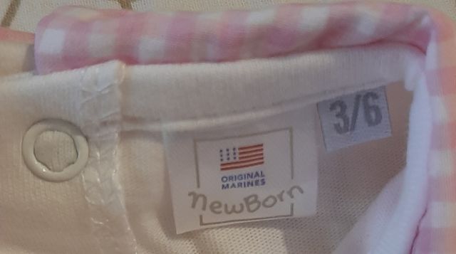 Tutina neonata Original Marines con fiori