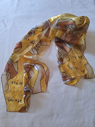 Foulard Picasso Marrón y Amarillo