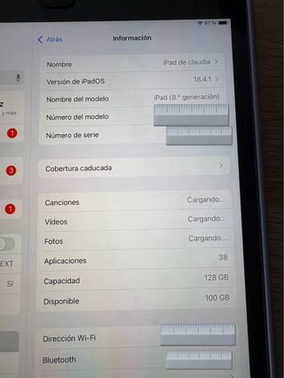 iPad 8ª Generación Plata 128 gb