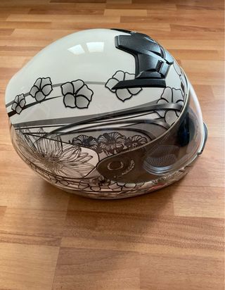 Casco Moto LS2 Blanco Flores