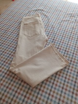 Vaqueros bootcut mujer talla 44 beige