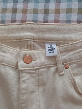 Vaqueros bootcut mujer talla 44 beige