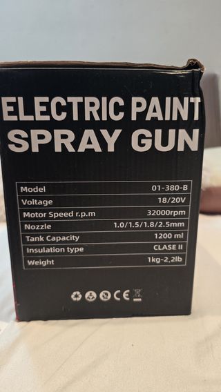 Pistola Pintura Eléctrica 1200ml 20V