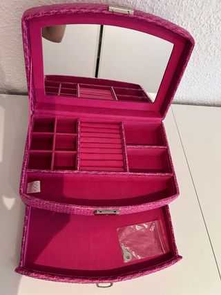 Joyero rosa con cierre