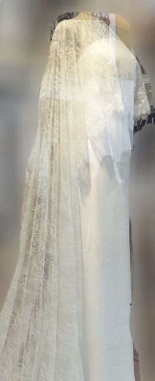 Velo Mantilla Chantilly Capa Blanco