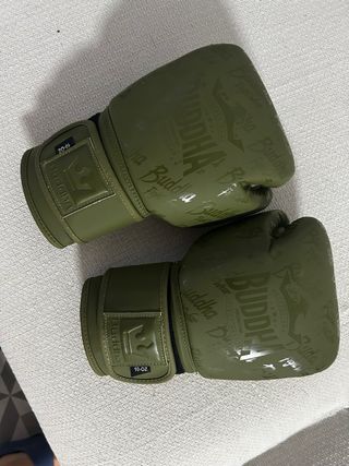 Guantes de boxeo Buddha verdes 10oz