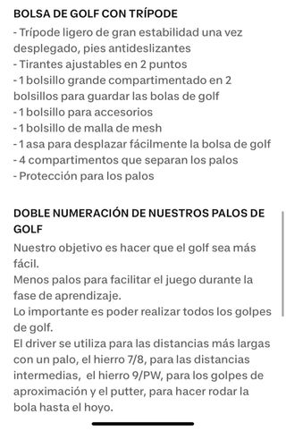 Pack Golf Niño Inesis Bolsa y Palos