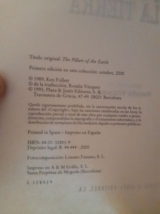 Los pilares de la Tierra. Ken Follet.