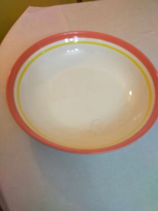 Frutero o fuente con borde naranja