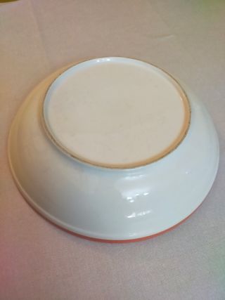 Frutero o fuente con borde naranja