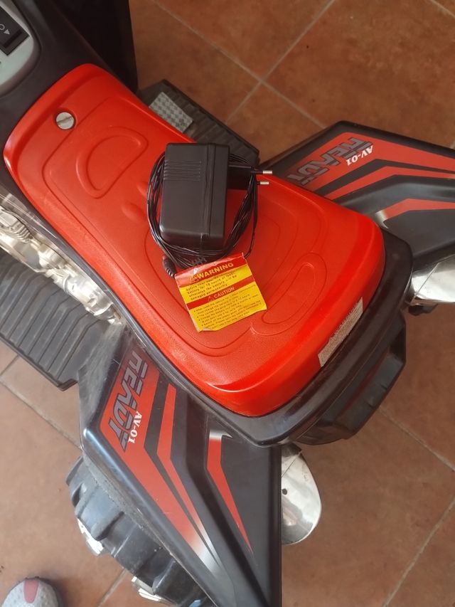 Quad 12V Negro Rojo Doble Velocidad