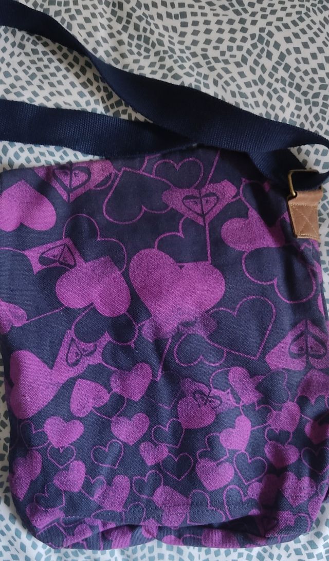 Bolso Roxy Morado y Azul Corazones