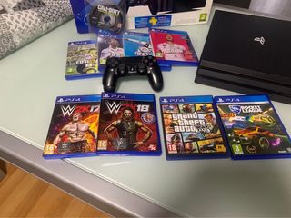 PS4 Pro 1TB Negra + 5 Juegos + Mando