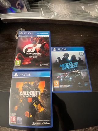 PS4 Gran Turismo Sport, Need for Speed, Call of Du