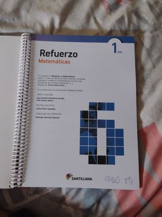 CUADERNO REFUERZO MATEMATICAS 1 ESO SANTILLANA