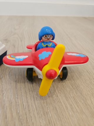 Set Playmobil 1.2.3 Vacaciones Avión Barco Pez