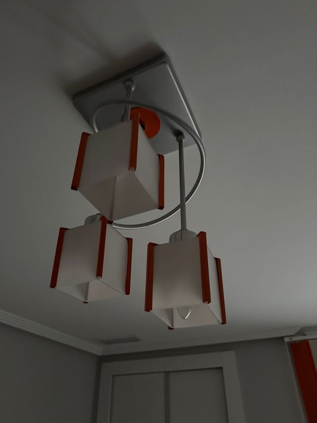 Lámpara Infantil Techo Naranja y Blanca