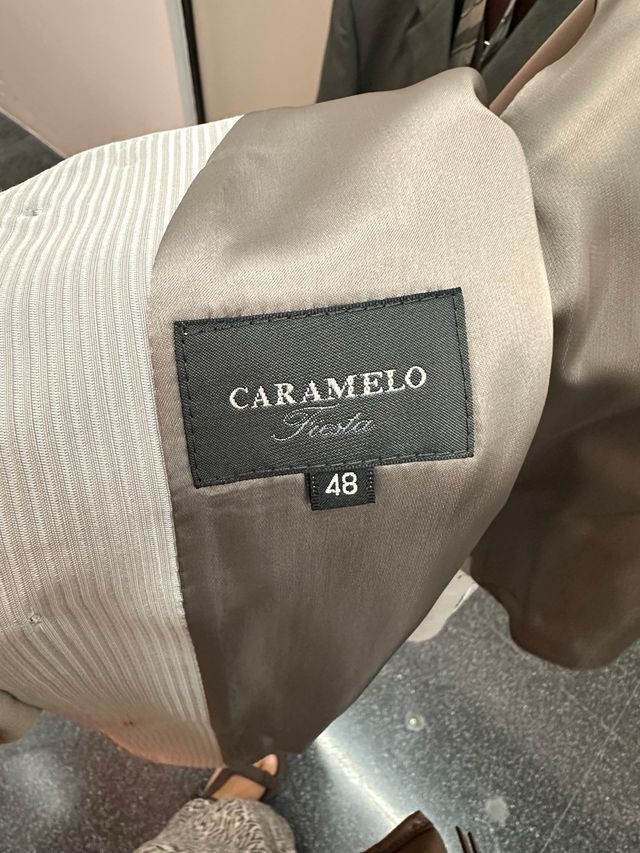 Chaleco Caramelo Hombre Gris Talla 48