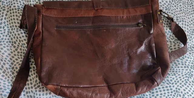 Bolso de cuero piel original marrón